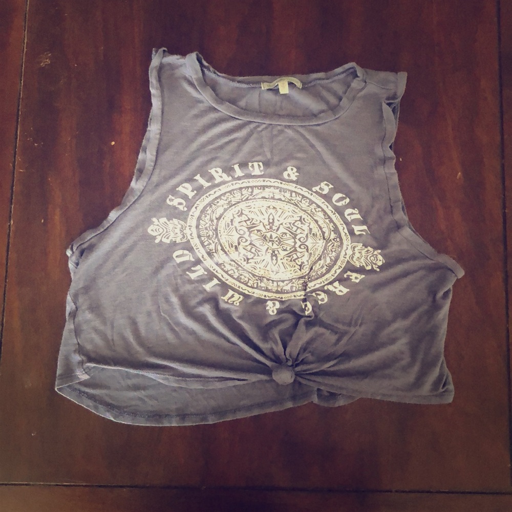Blue/gray crop top